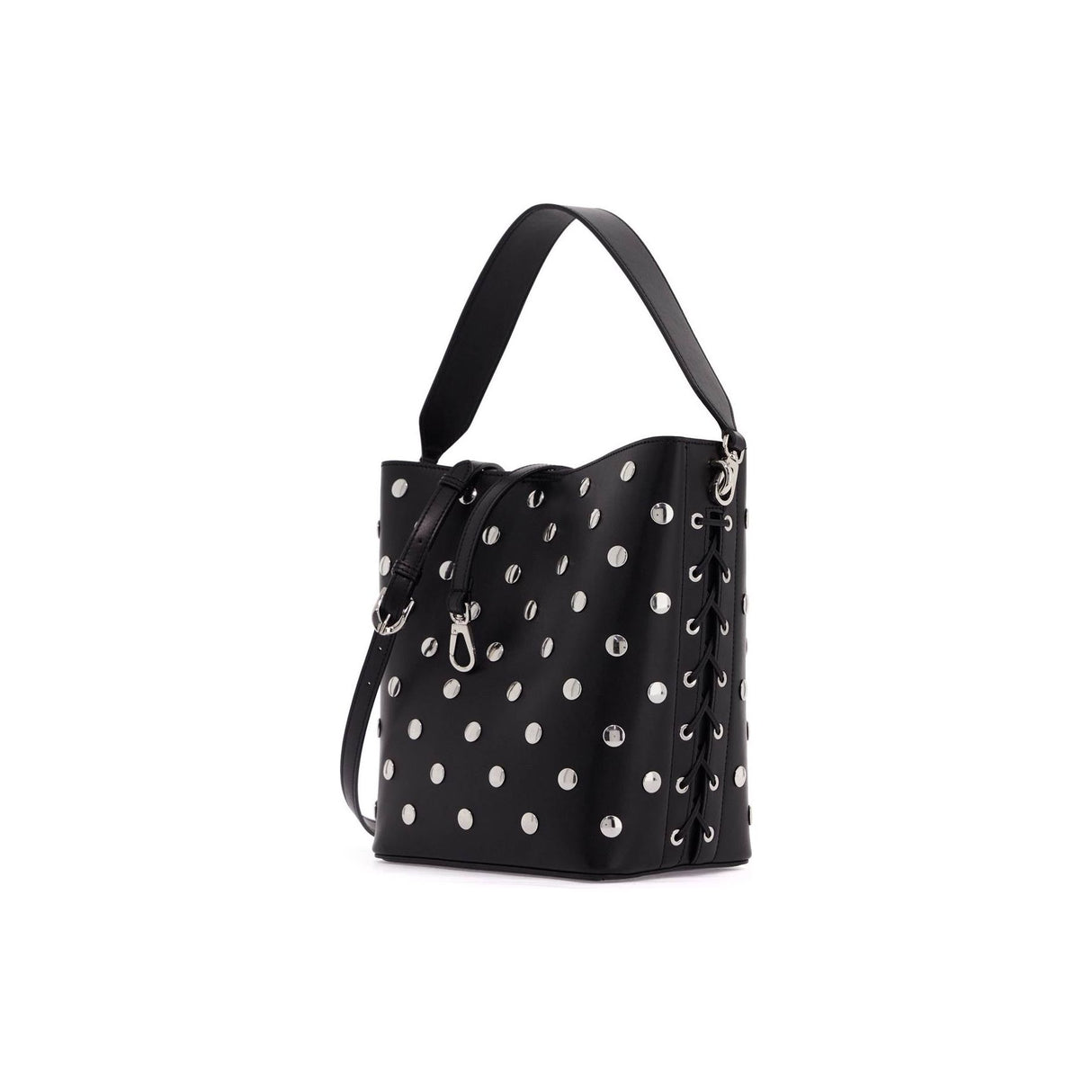 STELLA MCCARTNEY-Large Frayme Bucket Bag With Studs -JOHN JULIA.