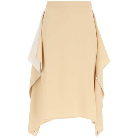 'Thea' Silk Midi Skirt.