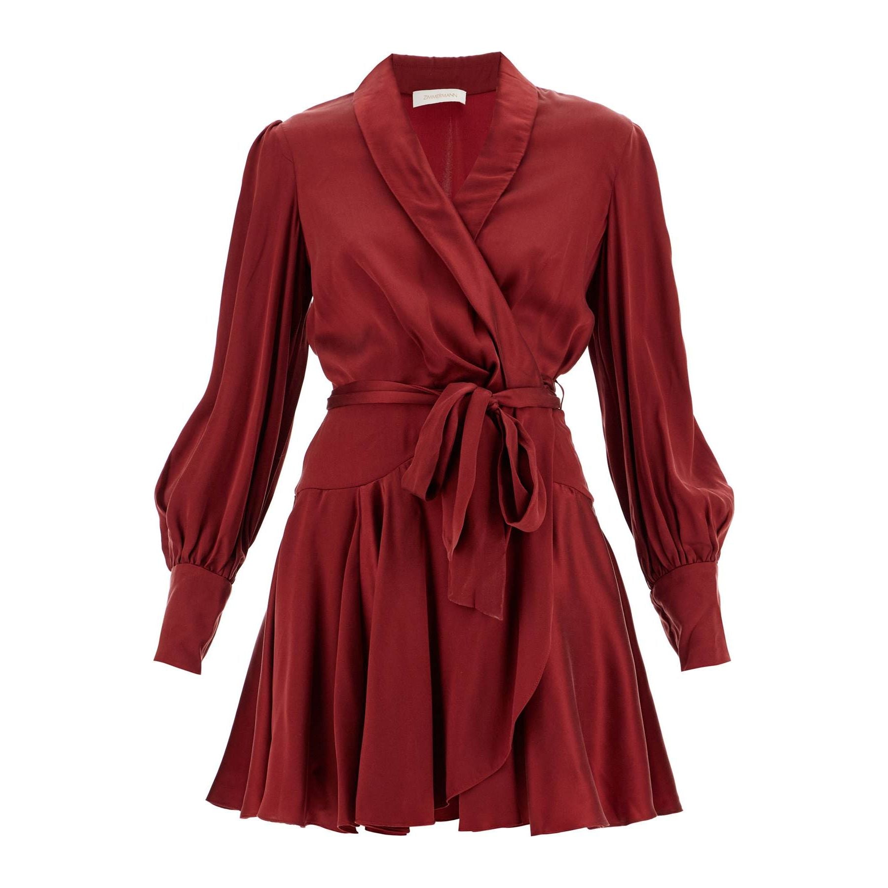 Silk Satin Wrap Mini Dress