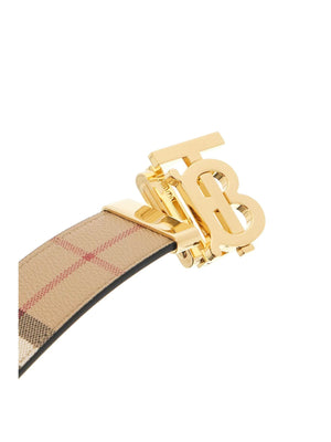 Reversible Check Leather Belt-Burberry-JOHN JULIA