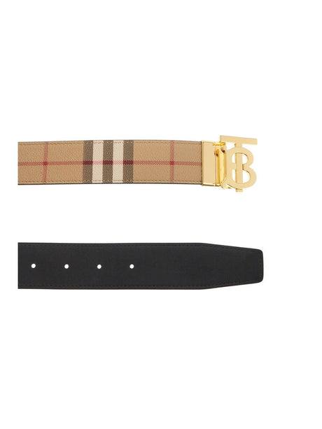 Reversible Check Leather Belt-Burberry-JOHN JULIA