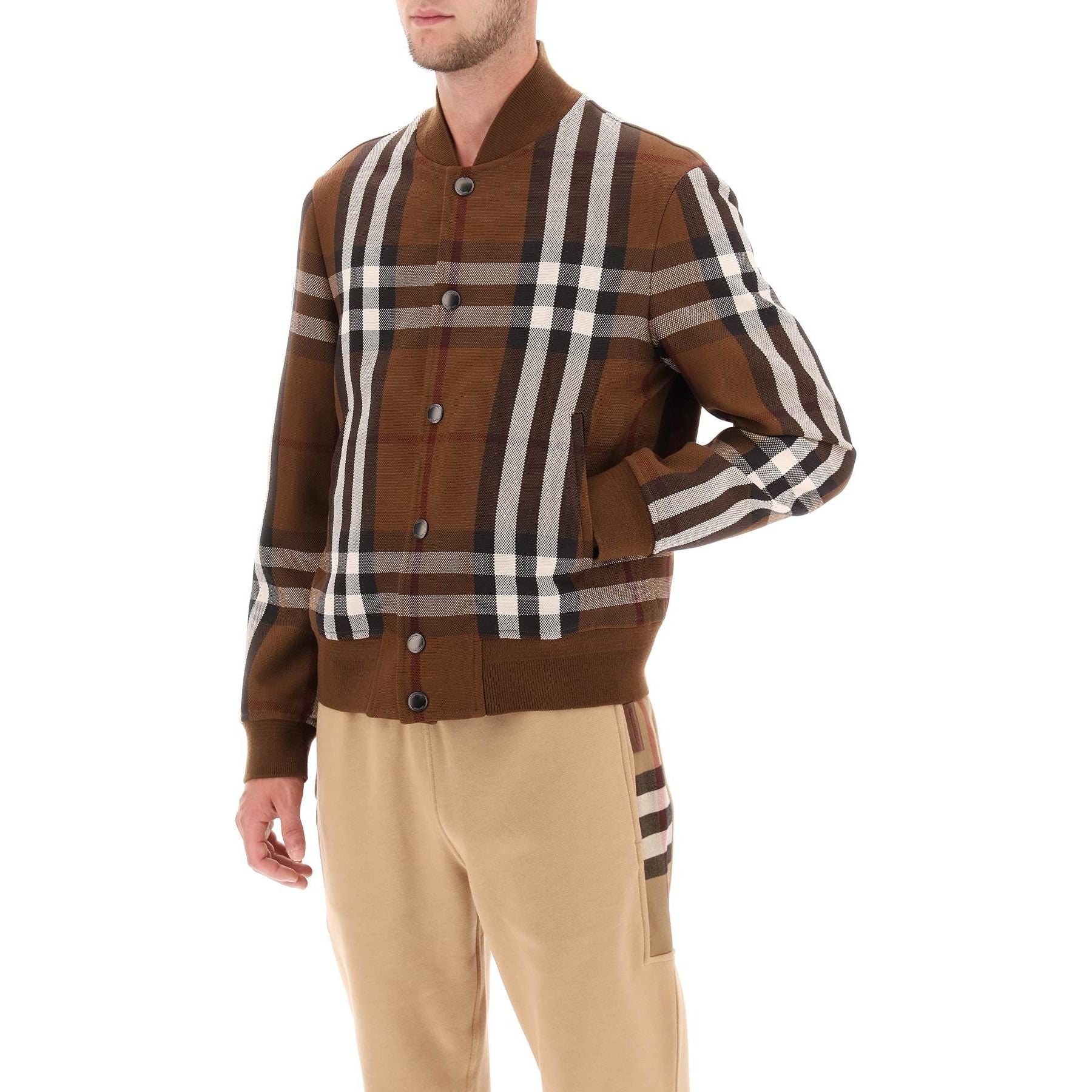 Bomber Jacket With Burberry Check Motif