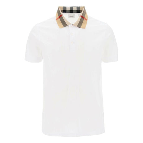 BURBERRY-Check Collar Cody Polo Shirt-JOHN JULIA