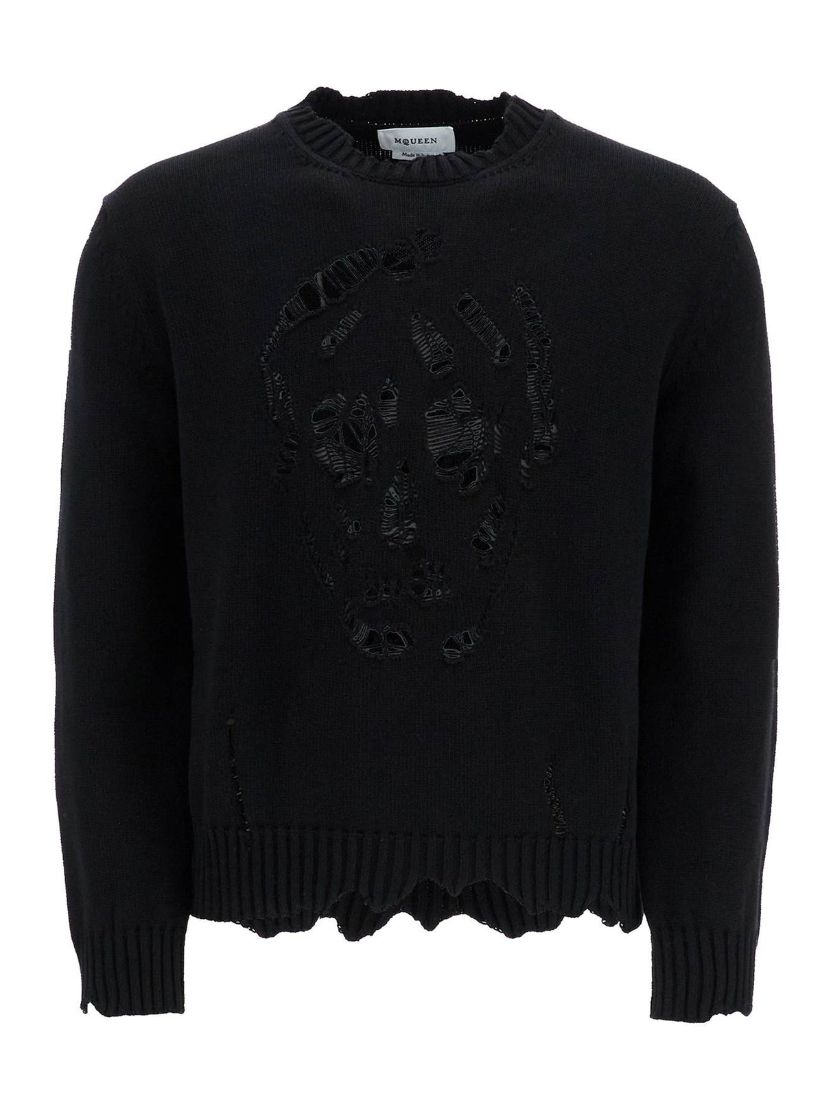 Distressed Skull Print Sweater-Alexander McQueen-JOHN JULIA