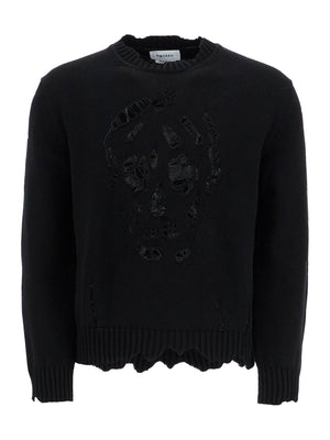 Distressed Skull Print Sweater-Alexander McQueen-JOHN JULIA