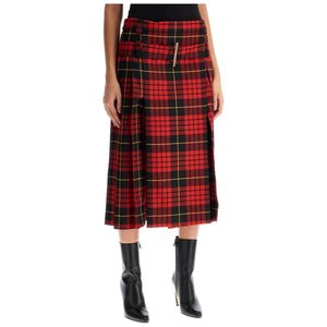 Plaid Pleated Skirt With