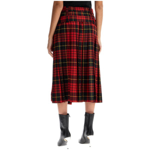 Plaid Pleated Skirt With