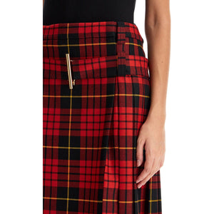 Plaid Pleated Skirt With