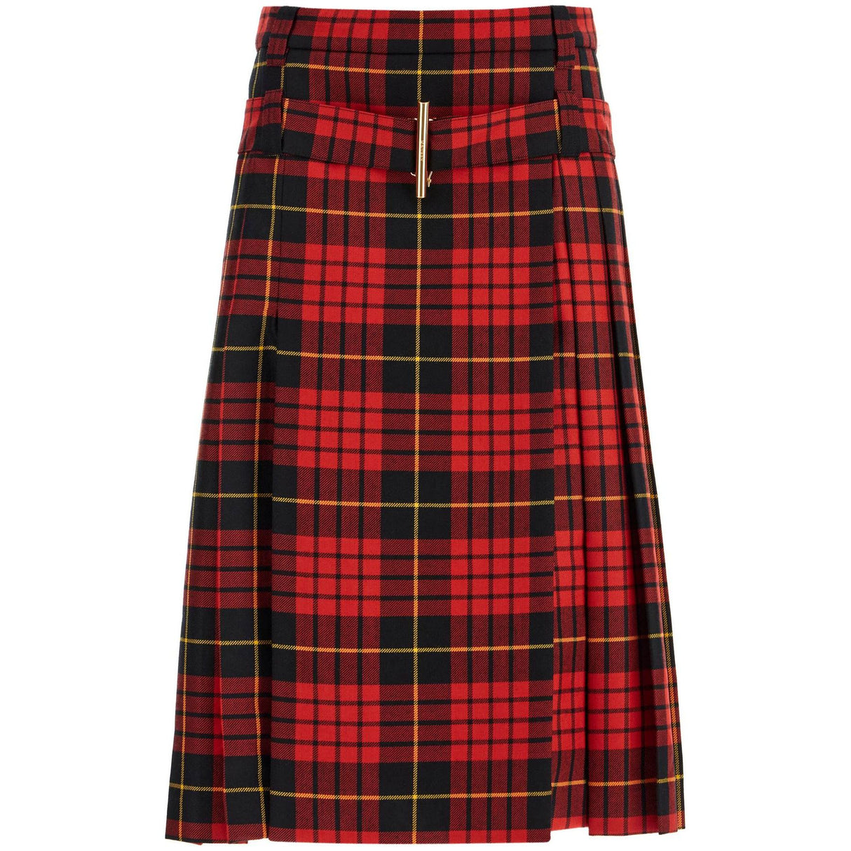 Plaid Pleated Skirt With