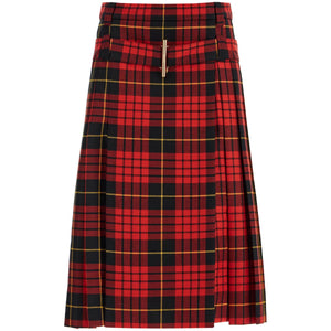 Plaid Pleated Skirt With