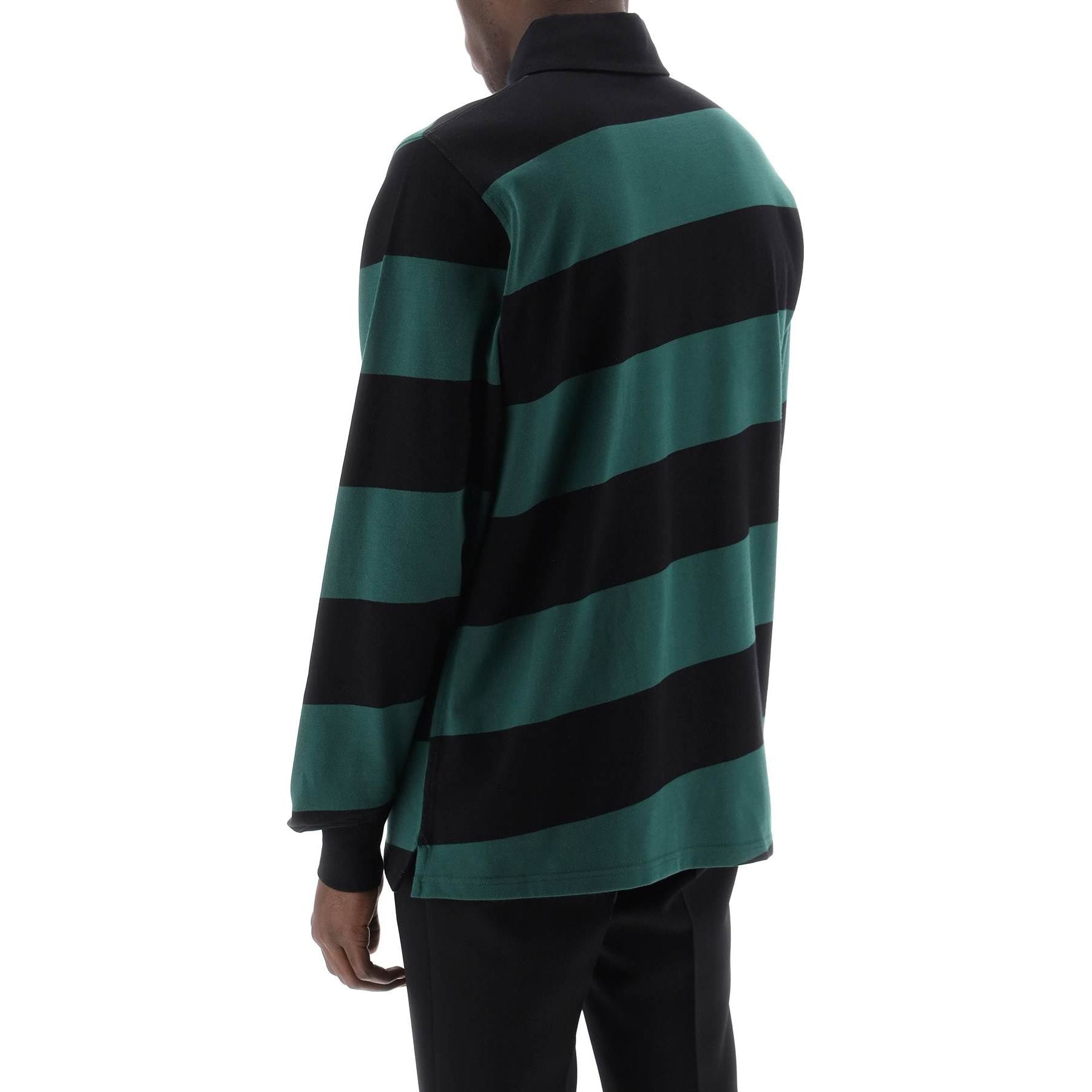 Striped Long Sleeve Polo Shirt