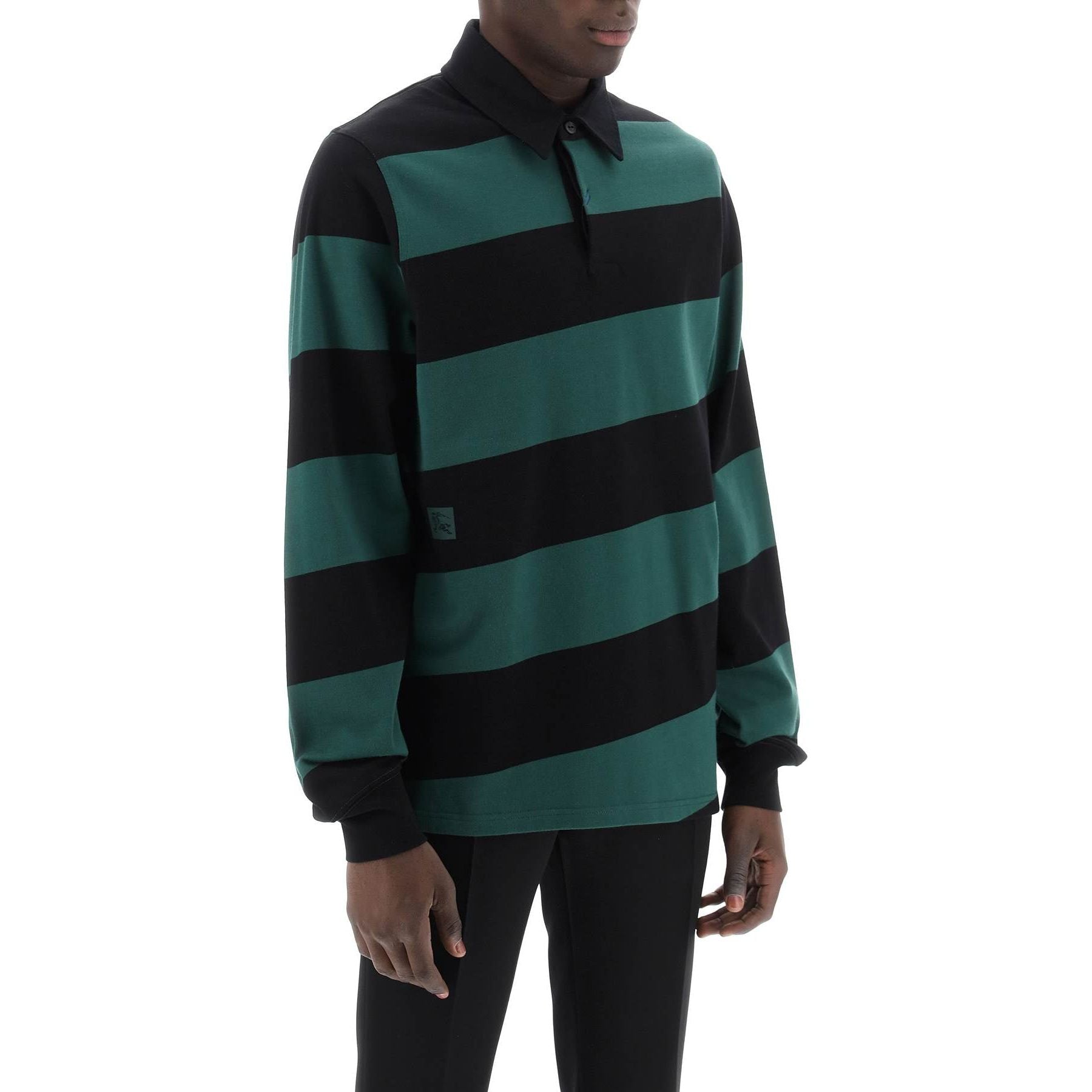 Striped Long Sleeve Polo Shirt