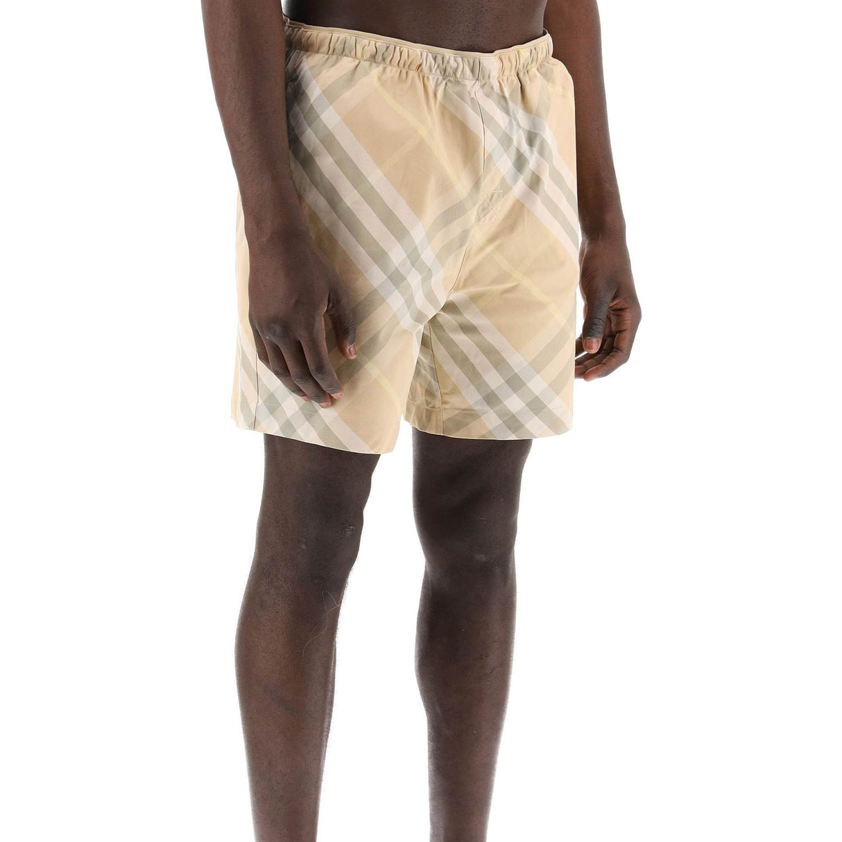 Check Nylon Swim Shorts