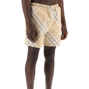 Check Nylon Swim Shorts