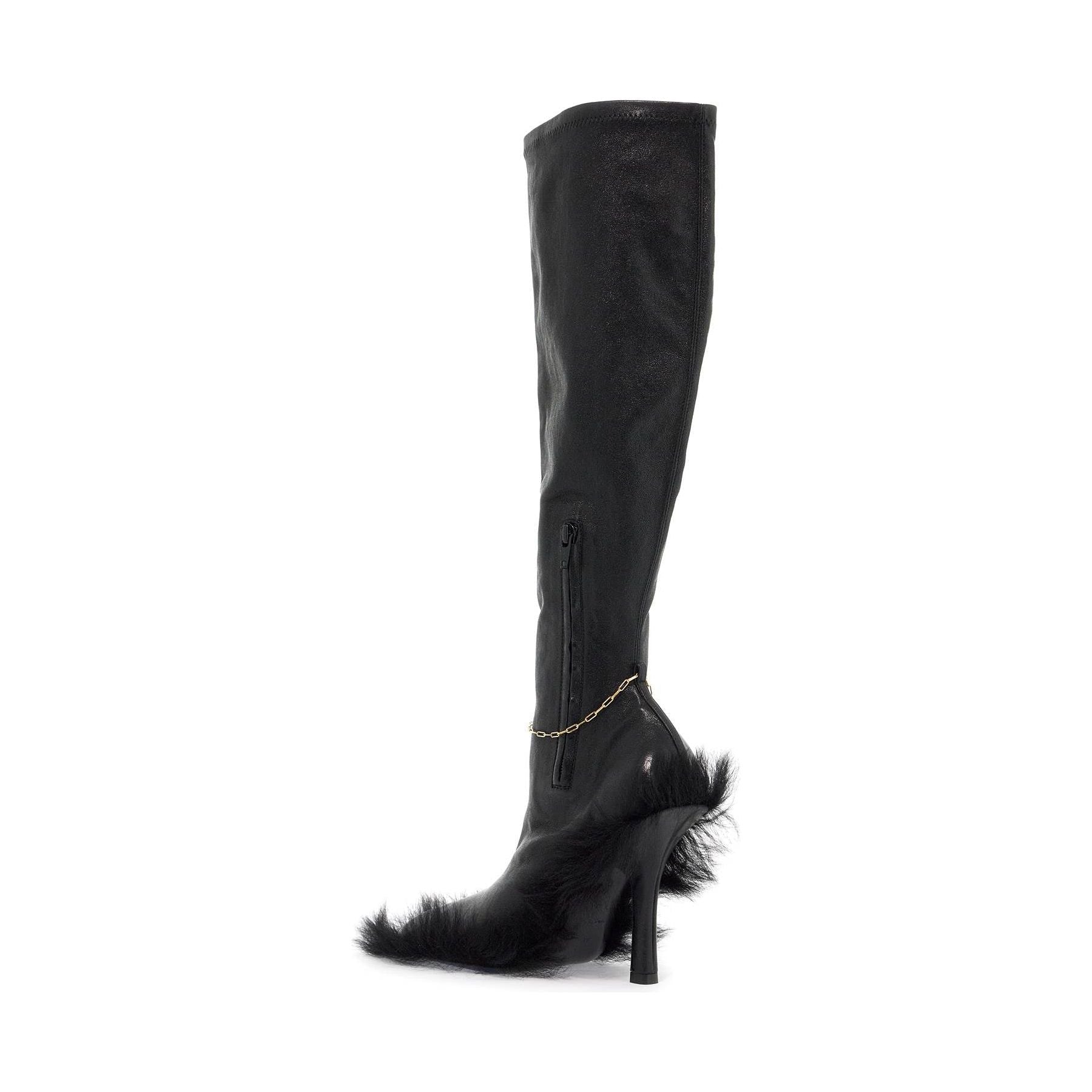 BURBERRY-Slinky Leather High Legging Boots -JOHN JULIA.