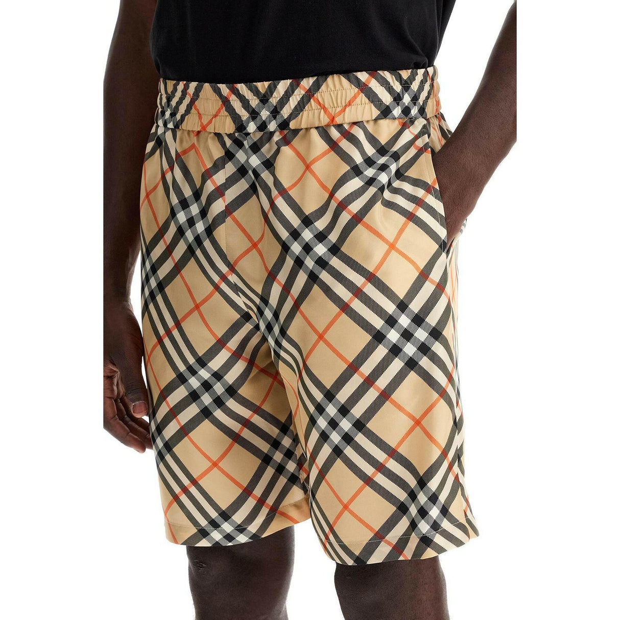 Ered Silk Bermuda Shorts For Men.