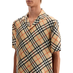 BURBERRY-Ered Silk Short Sleeved Shirt -JOHN JULIA.