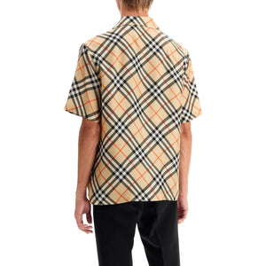 BURBERRY-Ered Silk Short Sleeved Shirt -JOHN JULIA.