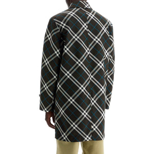 BURBERRY-Mid-length Check Car Coat -JOHN JULIA.