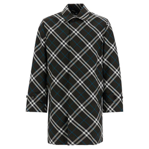 BURBERRY-Mid-length Check Car Coat -JOHN JULIA.