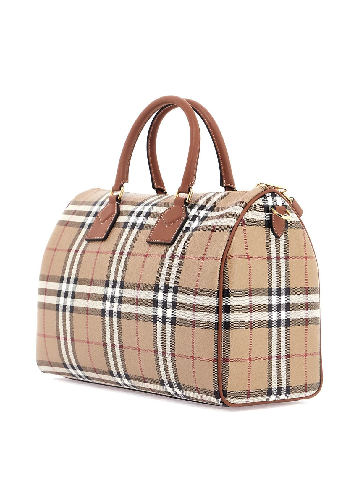 Check Media Bowling Bag-Burberry-JOHN JULIA