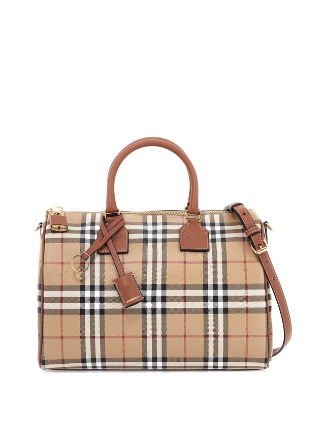 Check Media Bowling Bag-Burberry-JOHN JULIA