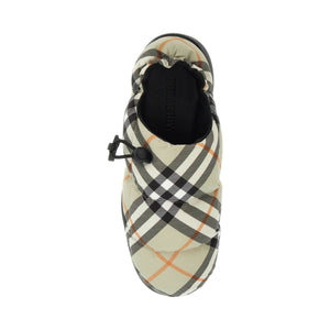 BURBERRY-Check Nylon Blend Pillow Mules -JOHN JULIA.