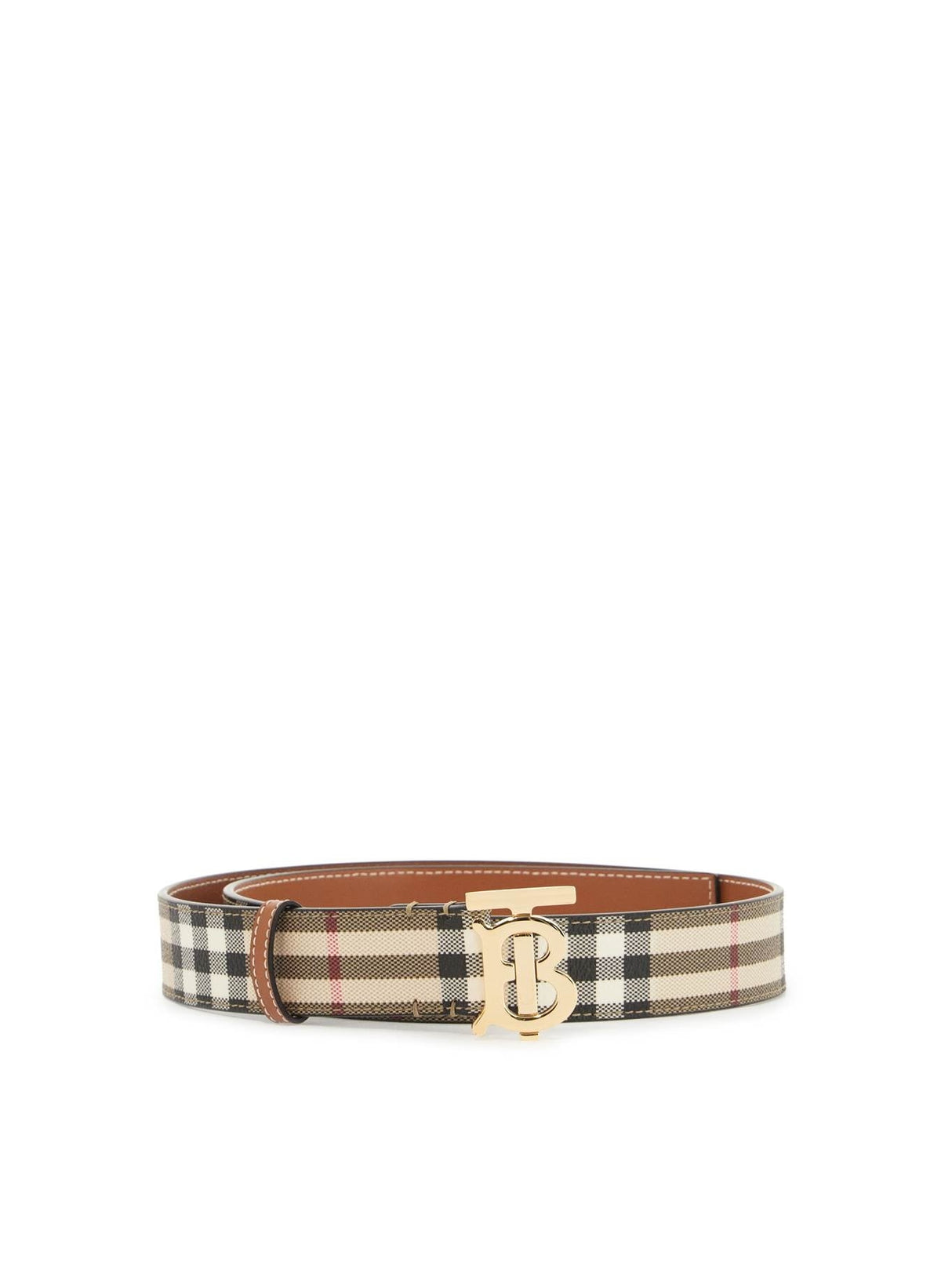 Ered TB Logo Coated Canvas Belt-Burberry-JOHN JULIA