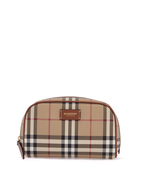 Check Pattern Beauty Case-Burberry-JOHN JULIA