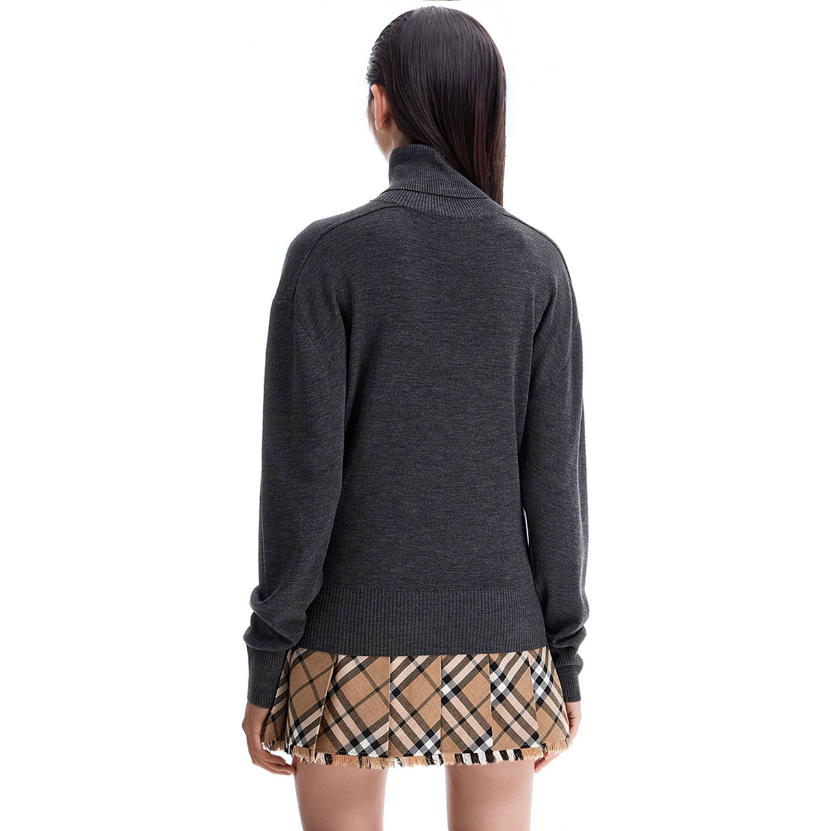 BURBERRY-Wool High Neck Sweater -JOHN JULIA.