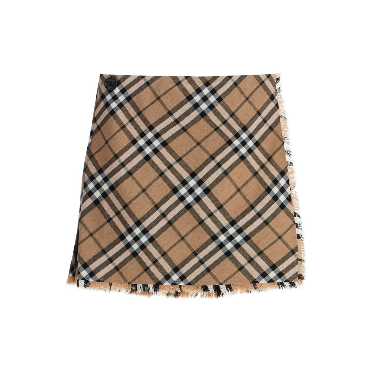 BURBERRY-Check Wool Blend Mini Kilt -JOHN JULIA.