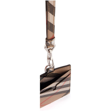 BURBERRY-Check Lanyard Card Case-JOHN JULIA