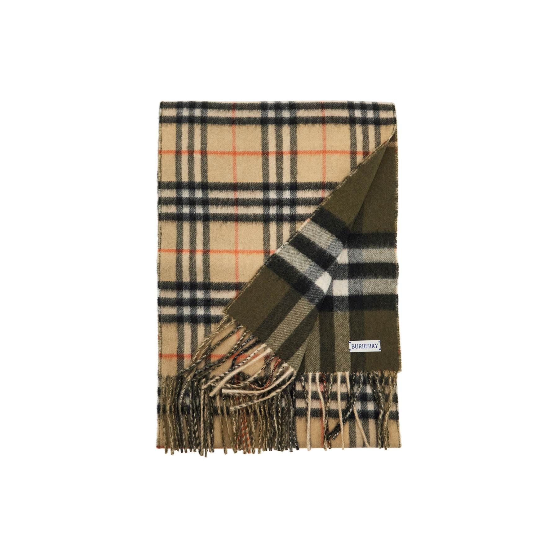 Reversible Check Cashmere Scarf