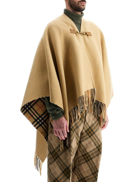 Wool Cape With Fringes