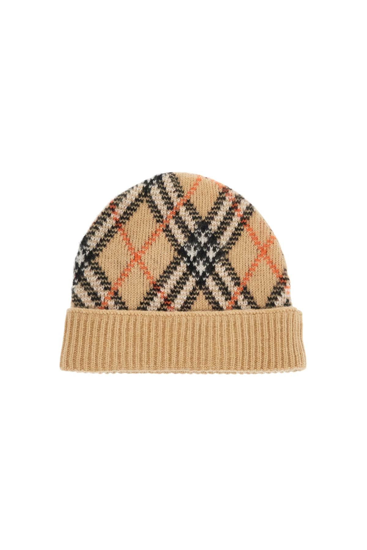 Ered

cashmere Checkered Beanie