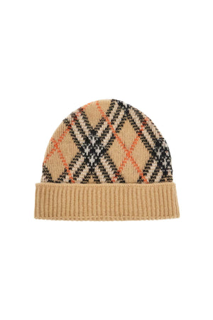 Ered

cashmere Checkered Beanie