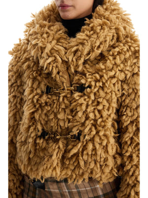 Cropped Faux Fur Effect Jacket-BURBERRY-JOHN JULIA