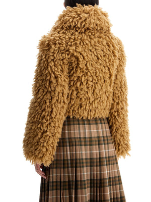 Cropped Faux Fur Effect Jacket-BURBERRY-JOHN JULIA