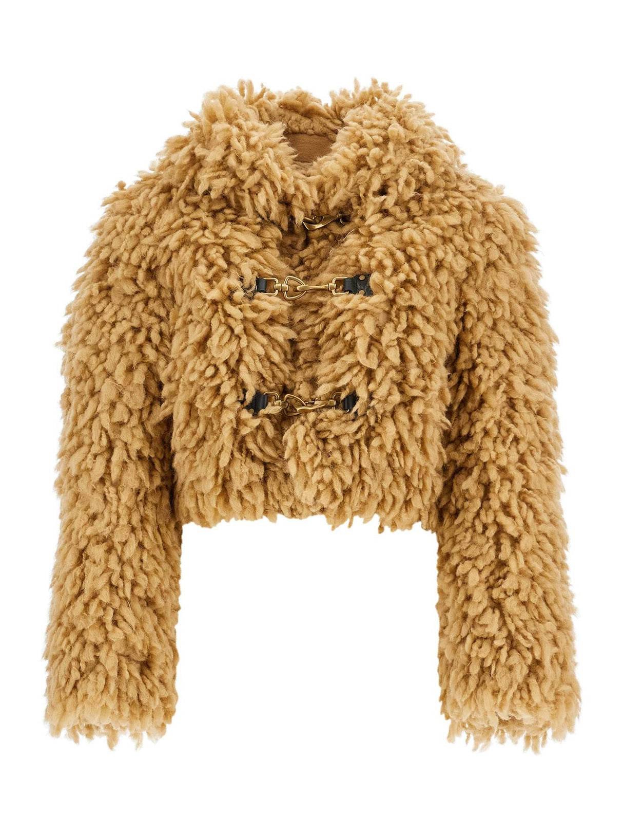 Cropped Faux Fur Effect Jacket-BURBERRY-JOHN JULIA