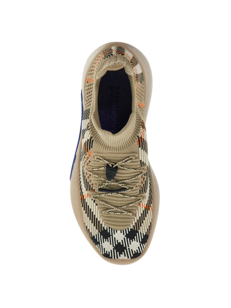 Checkered Knit Neptune Sneakers-Burberry-JOHN JULIA