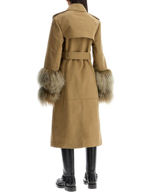 Shearling Cuff Trench Coat-Burberry-JOHN JULIA