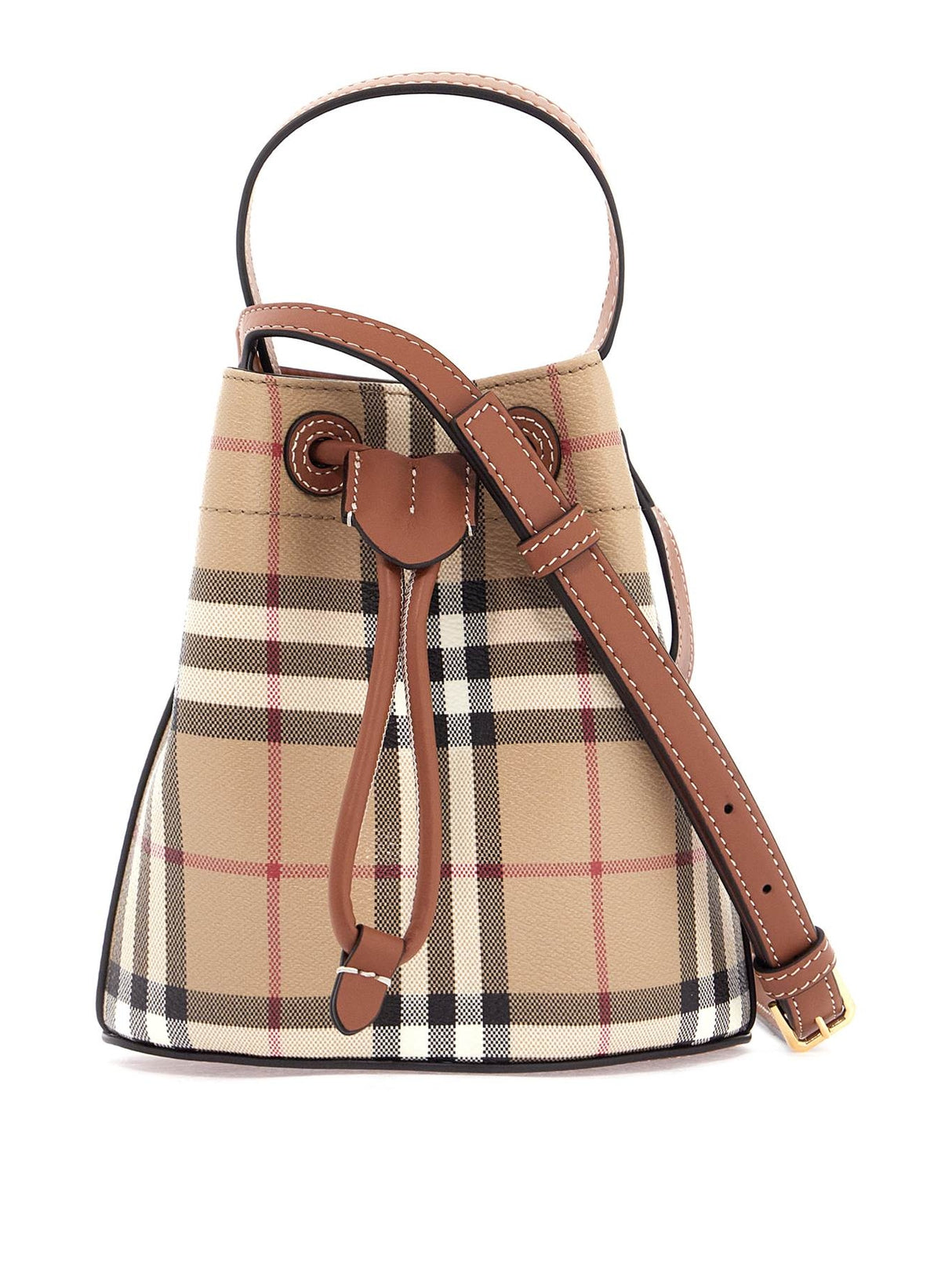 Checkered Mini Bucket Bag-Burberry-JOHN JULIA