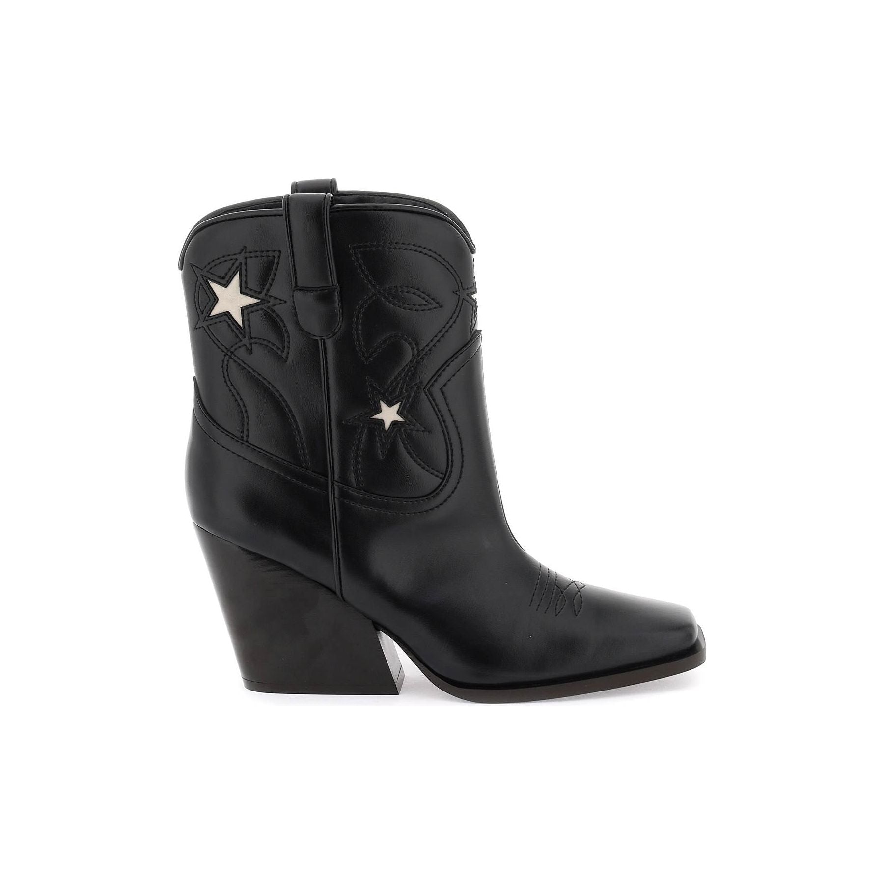 Texan Ankle Boots With Star Embroidery