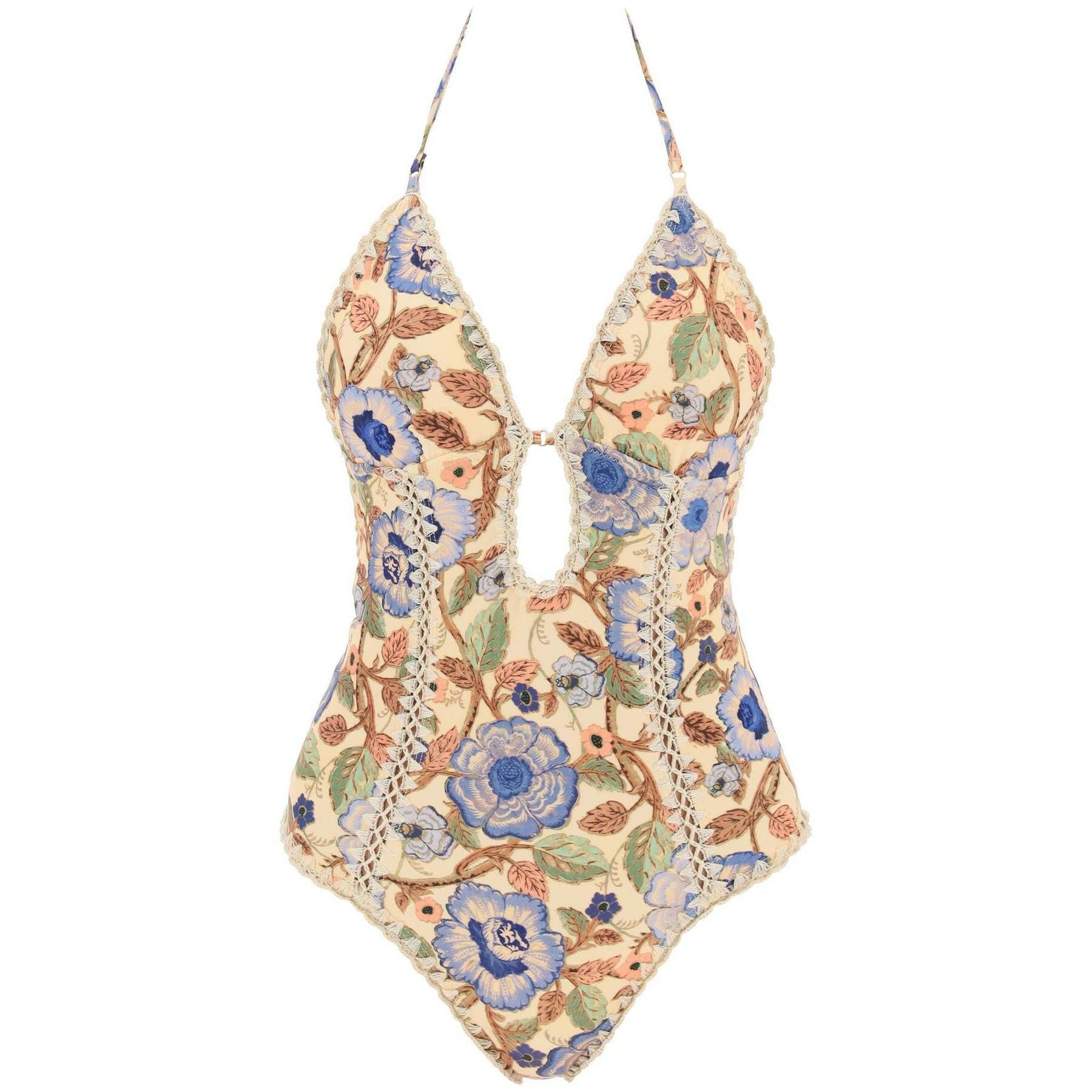 Floral Junie Crochet Edge One-Piece Swimsuit.