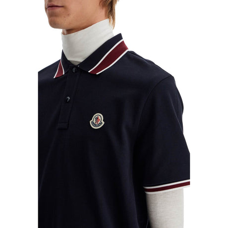 Striped Polo Shirt With Detailed Accents