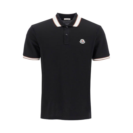 Striped Polo Shirt With Detailed Accents