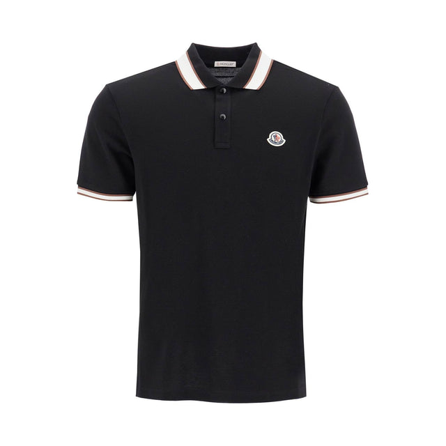 Striped Polo Shirt With Detailed Accents