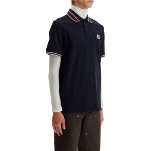 Striped Polo Shirt With Detailed Accents