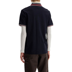 Striped Polo Shirt With Detailed Accents