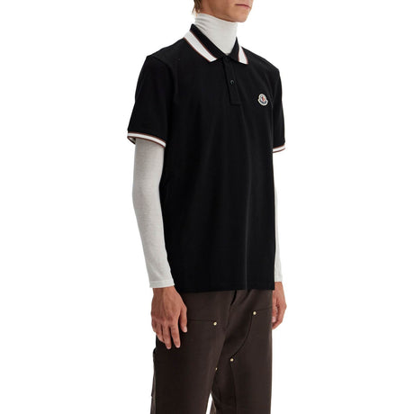 Striped Polo Shirt With Detailed Accents